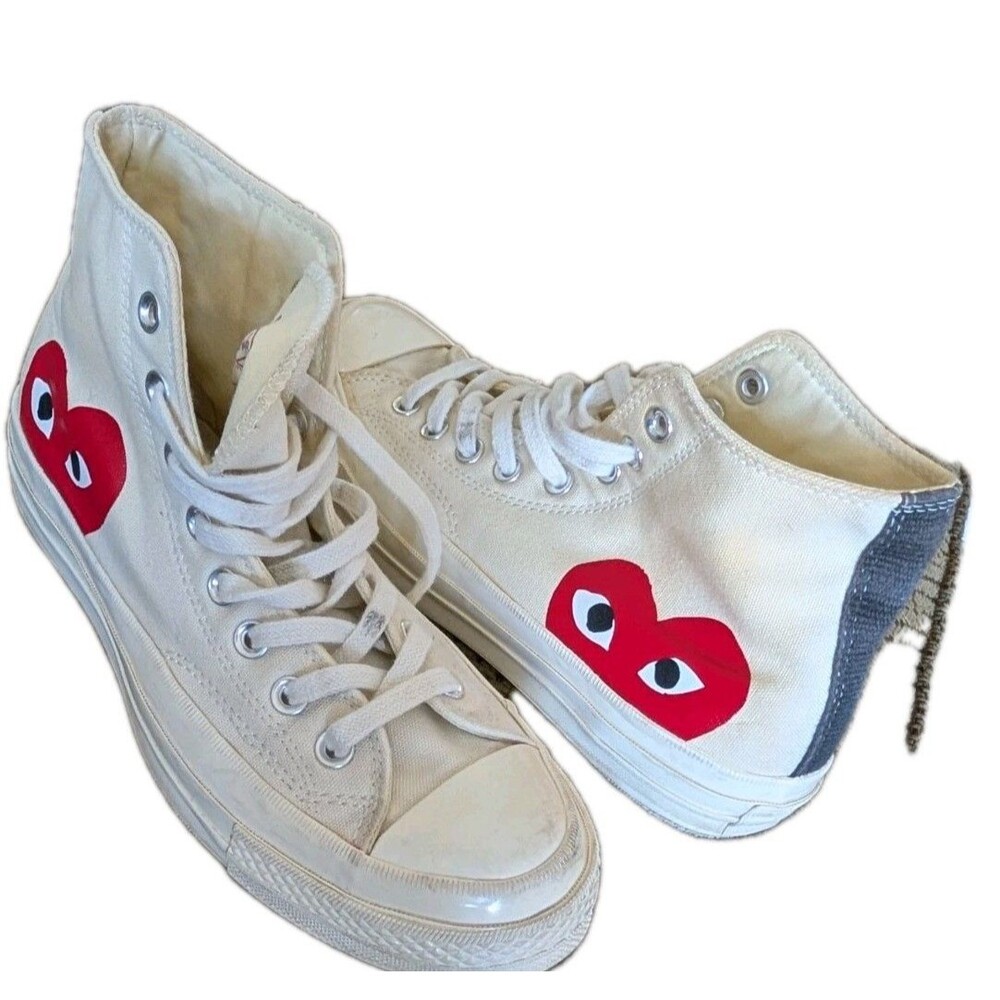 Converse x Comme des Garcons Cream High Top W8.5 M6.5
